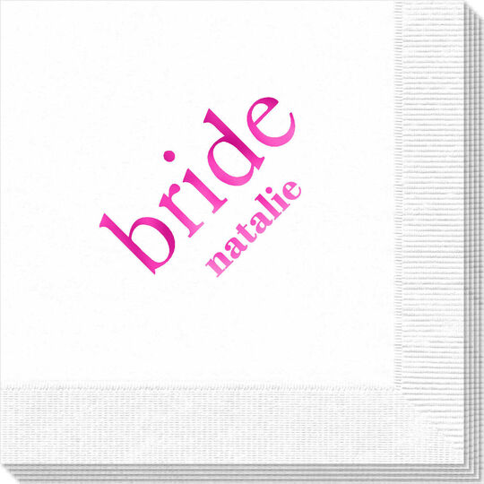 Big Word Bride Napkins